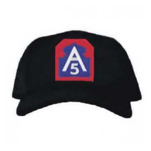 Cap with 5th Army Patch (Black)