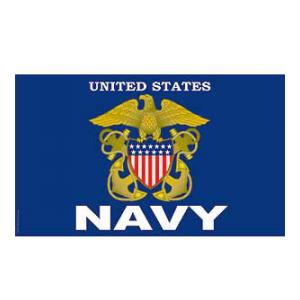 Navy Officer Crest Flag (3' x 5')
