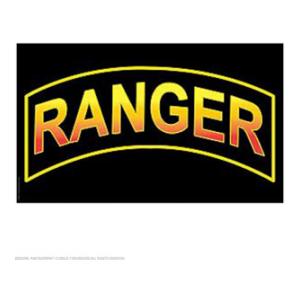 Rangers Flag (Gold Tab on Black) (3' x 5')