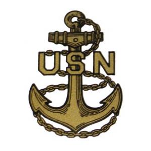 Navy Inside Window Decal with Anchor