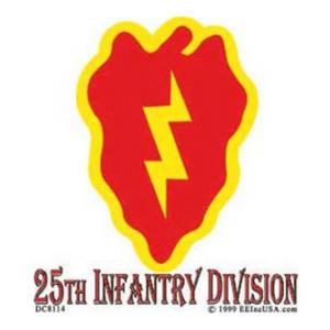 25th Infantry Division Outside Window Decal