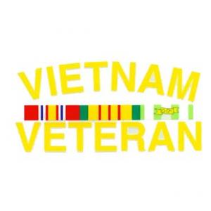 Vietnam Veteran Outside Window Decal with Ribbons