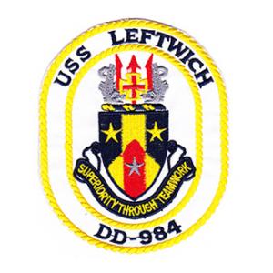 USS Leftwich DD-984 Ship Patch