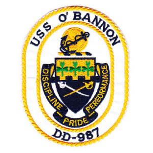 USS O'Bannon DD-987 Ship Patch