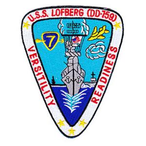 USS Lofberg DD-759 Ship Patch