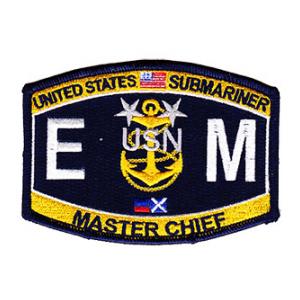 USN RATE Submariner EM Electricians Mate Master Chief Patch