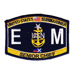 USN RATE Submariner  EM Electricians Mate Senior Chief Patch