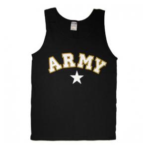 Army Tank Top with Star (Black)