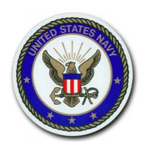 Navy Bumper Sticker with Crest