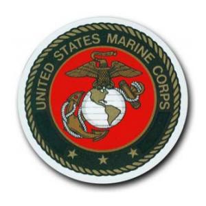 Marine Corps Bumper Sticker with Crest (Circular)