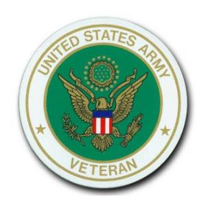 United States Army Veteran Bumper Sticker (Circular)