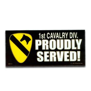 1st Cavalry Division Proudly Served Bumper Sticker