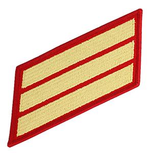 Marine Corps Service Stripes - Triple (Red/Gold)