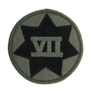 7th Corps Patch Foliage Green (Velcro Backed)