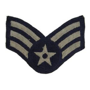Air Force Senior Airman Old Style with Star (Silver On Dark Blue)