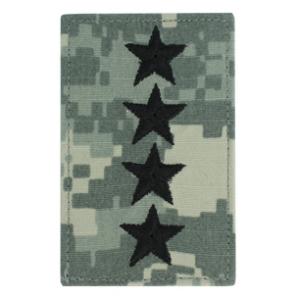 Army General Rank with Velcro Backing (Digital All Terrain)