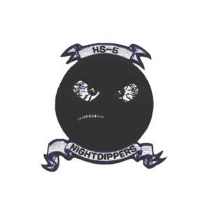 Navy Helicopter Anti-Submarine Squadron Patch HS-5 Nightdippers
