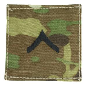 Army Private with Velcro Backing (Multicam w/Black)