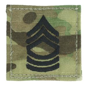 Army Master Sergeant with Velcro backing (Multicam w/Black)