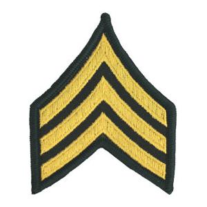 Army Sergeant Chevron (Gold/Green) (Female)