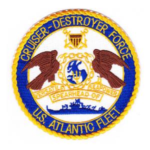 Cruiser Destroyer Force U.S. Atlantic Fleet Patch