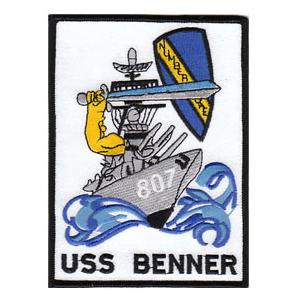 USS Benner DD-807 Ship Patch
