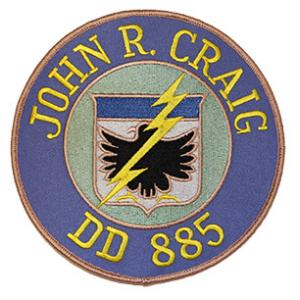 USS John R. Craig DD-885 Ship Patch