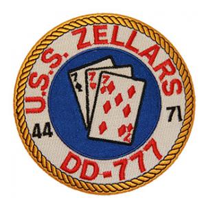 USS Zellars DD-771 Ship Patch