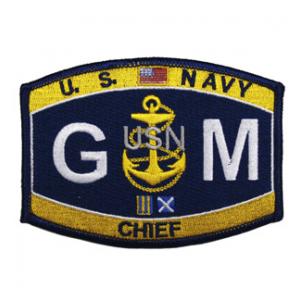 USN RATE GM Gunner's Mate Chief Patch
