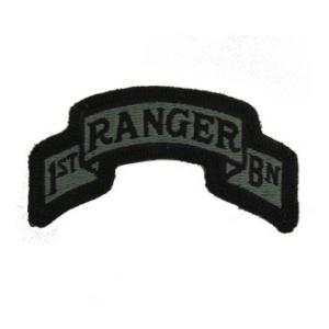 1/75th Infantry Scroll Patch Foliage Green (Velcro Backed)
