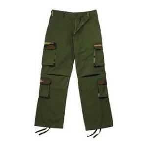 Ultra Force Rigid 8 Pocket BDU Pants (Olive Drab with Woodland Camo Accents)