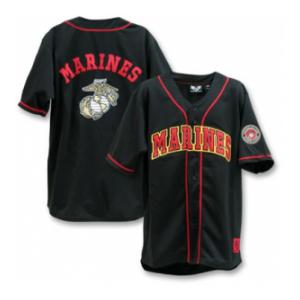 Marines Baseball Jersey(Black)