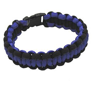 Paracord Bracelet (Royal Blue & Black)