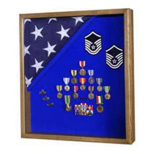 Large Military Honors Display Case for Standard Flag or Burial