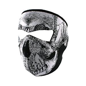 Neoprene Face Mask (Black and White Skull)