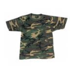Youth Camouflage T-shirt (Poly / Cotton) Woodland Camo