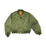 Youth Nylon MA-1 Flight Jacket (Olive Drab)