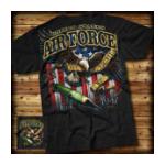 Air Force Fly Fight Win Tee (Black) 7.62 Design