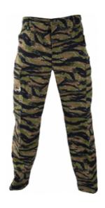 6 Pocket BDU Pants (Cotton/Poly Ripstop)(Asian Tiger Stripe Camo)
