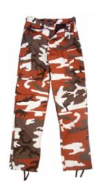 6 Pocket BDU Pants (Poly/Cotton Twill)(Red Camo)