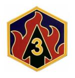 3rd Chemical Brigade Combat Service I.D. Badge