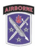 95th Civil Affairs Brigade Combat Service I.D. Badge