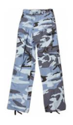 6 Pocket BDU Pants (Poly/Cotton Twill)(Sky Blue Camo)