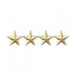 4 Star Rank Insignia Pin (Gold)