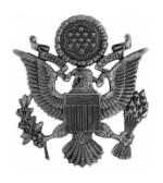 Air Force Officer Cap Badge (Male, Silver Oxidized Finish)