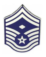 Air Force Senior Master Sergeant w/ Diamond (Metal Chevron)