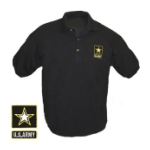 U.S. Army New Logo Polo Shirt (Black)