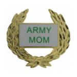 Army Mom Wreath Pin