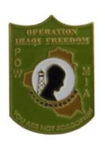 POW MIA Operation Iraqi Freedom You Are Not Forgotten Pin