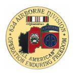 Operation Enduring Freedom 82nd Airborne Division Pin